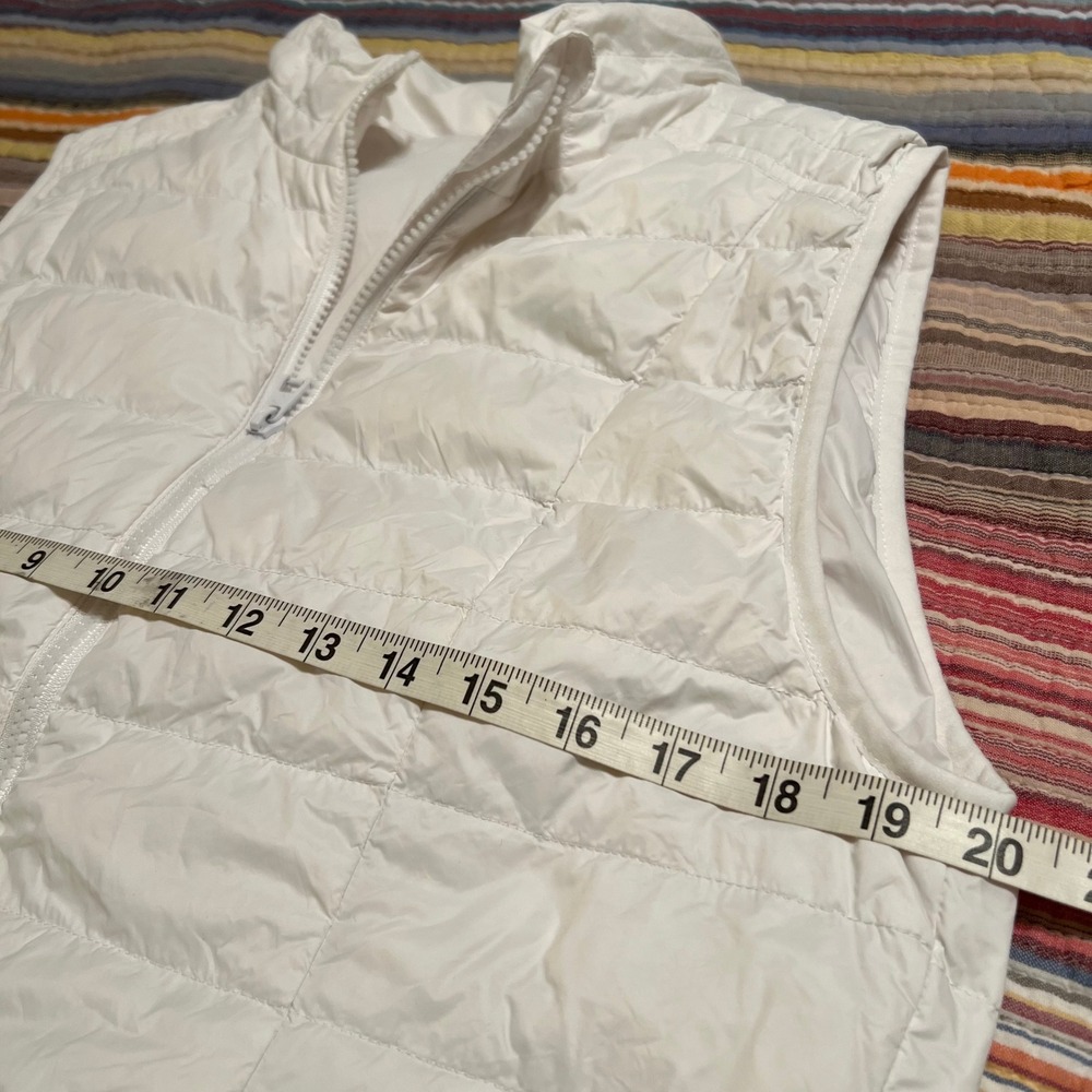 ZYIA Active Womens White Puffer Vest Full Zip Logo Band Size XXL - Picture 8 of 8